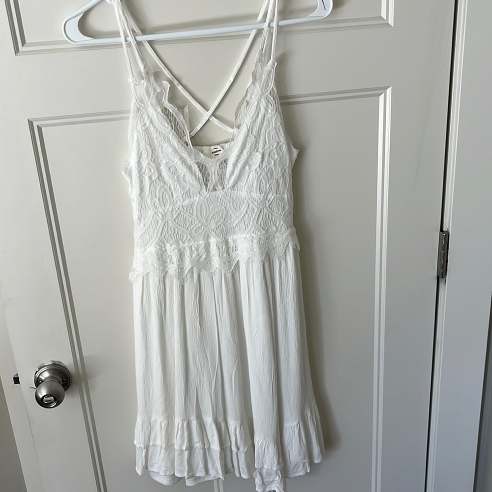 white enthro flowy dress, size small